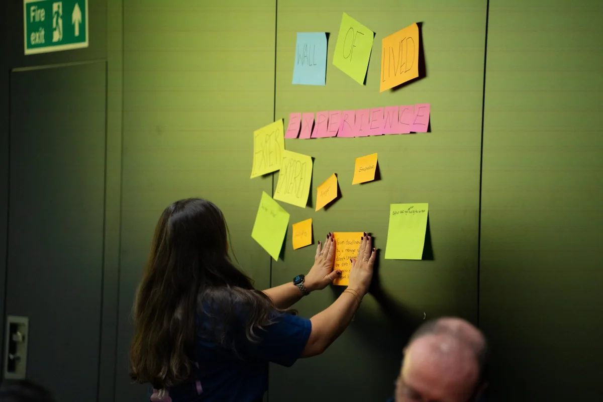 A participant contributing ideas in a ProTech workshop